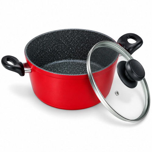 Stoneline 24cm kochtopf rot - 24cm,